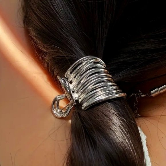 SPRING CLAW CLIP in Silver - Picture 1 of 2